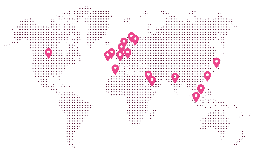 A map over the world with selected countries where they sell RE:DO
